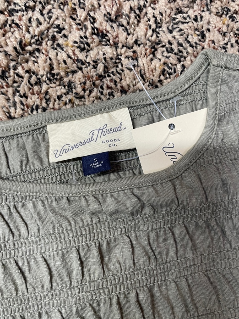 Universal Thread A Line Smocked Tank Midi Dress in Olive Green Size S | NWT - Picture 8 of 8